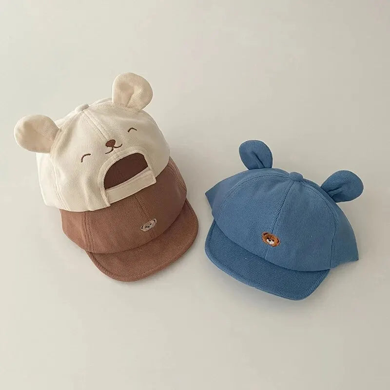 Gorra de Béisbol de Oso Kawaii: Protección Solar y Estilo Adorable (3-18M)