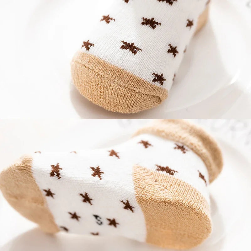 Pack 5 Pares de calcetines antideslizantes de Bebé (0-3T)