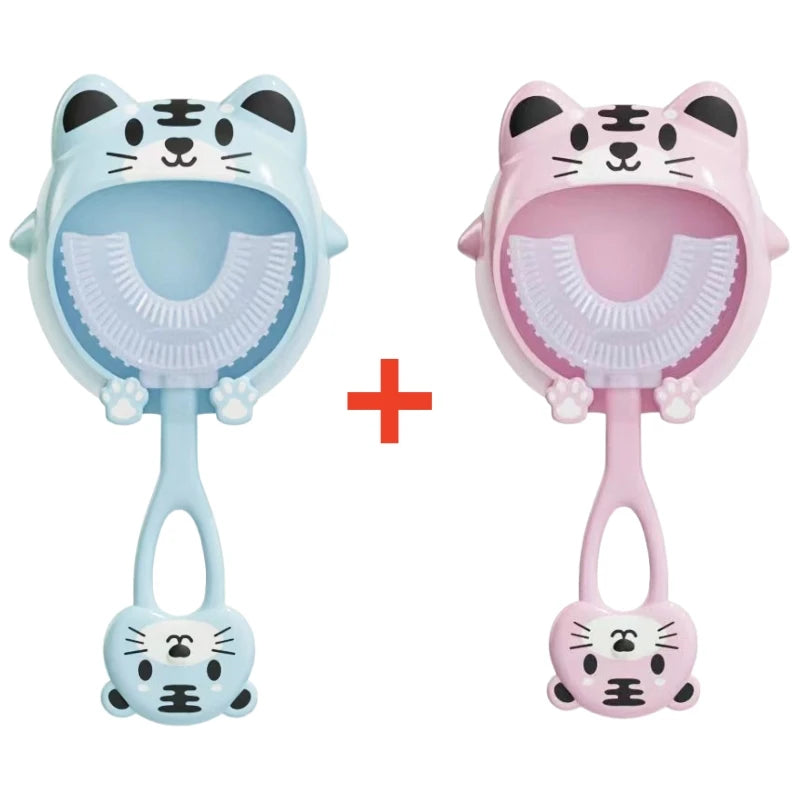 Cepillo Dental Infantil 360° "U" Estilo—Divertido y Seguro
