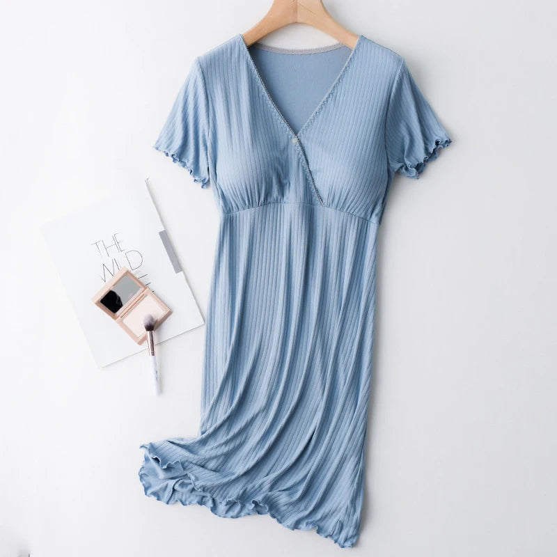 Camisón Modal de Lactancia: Elegancia y Confort Ajustable