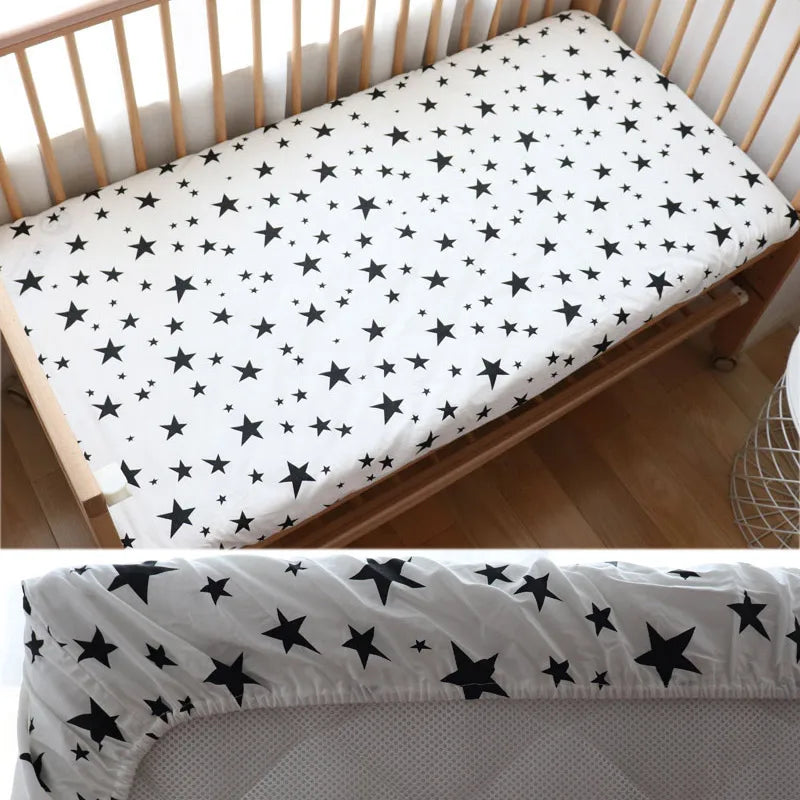 Sábana/Funda Protectora Ajustable para Colchón de Cuna (130x70 cm)