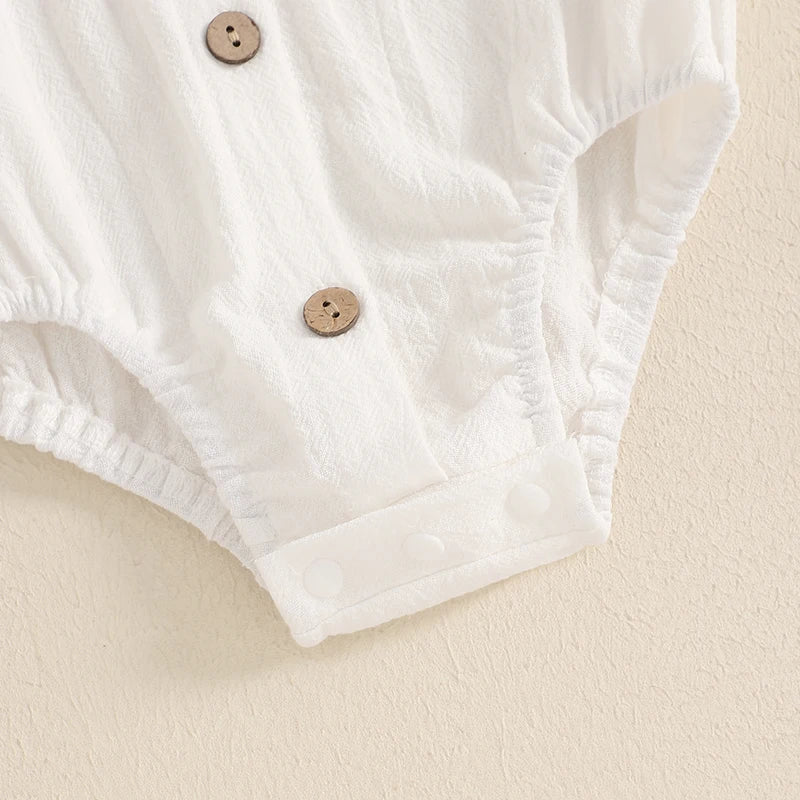 Conjunto Formal para Bebé : Mameluco, Pantalón Corto y Corbatín (0-18M)
