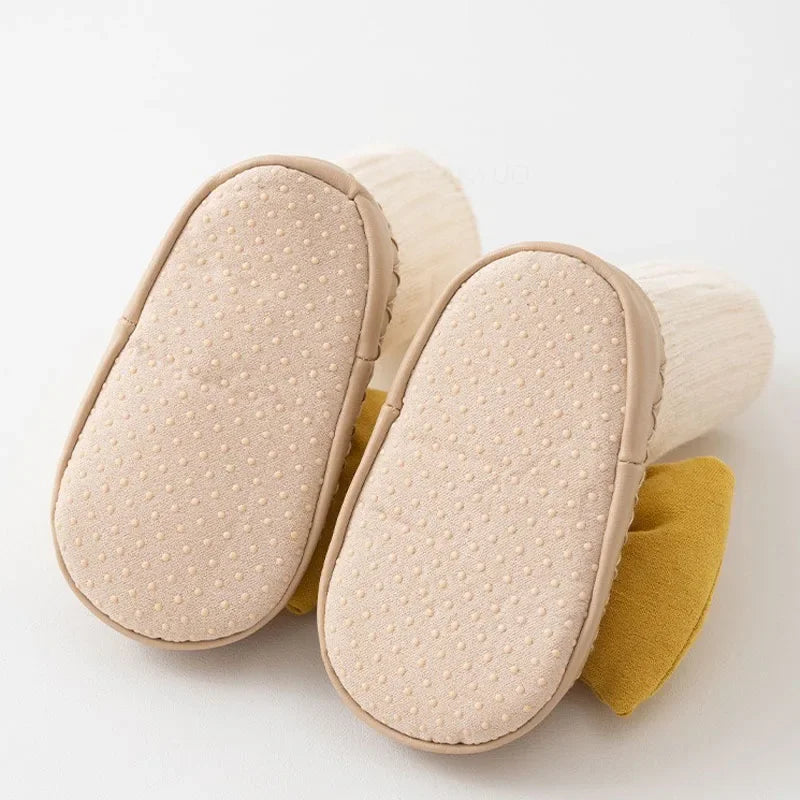 Calceta/Zapato Antideslizante con Moño (0-24M)