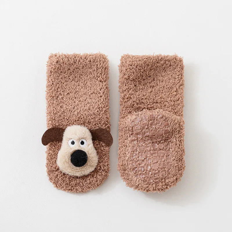 Calcetines de Perrito para Bebé | Cálidos y Antideslizantes  (12M-3T)