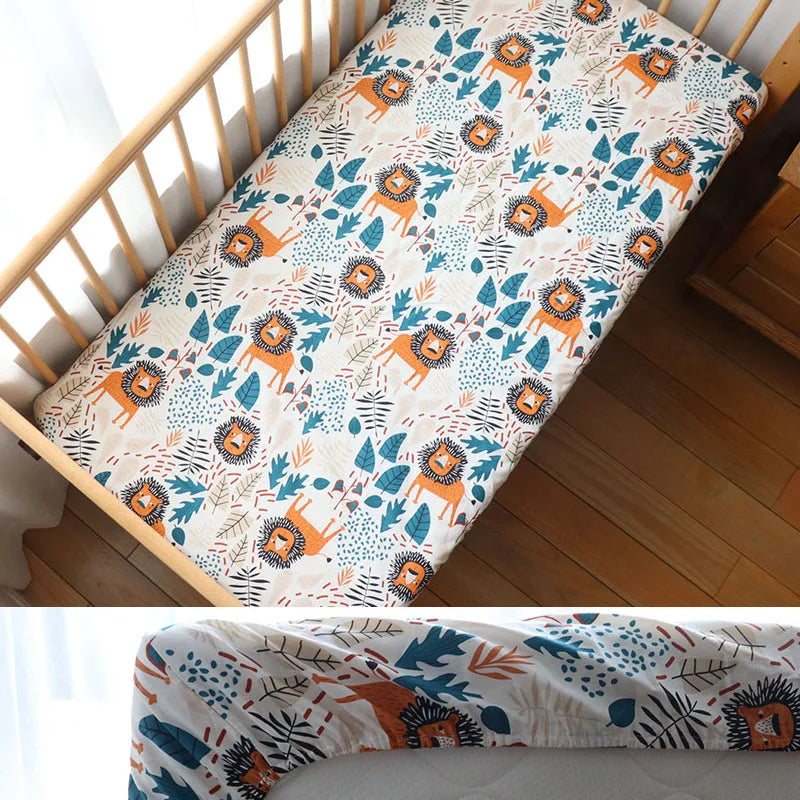 Sábana/Funda Protectora Ajustable para Colchón de Cuna (130x70 cm)