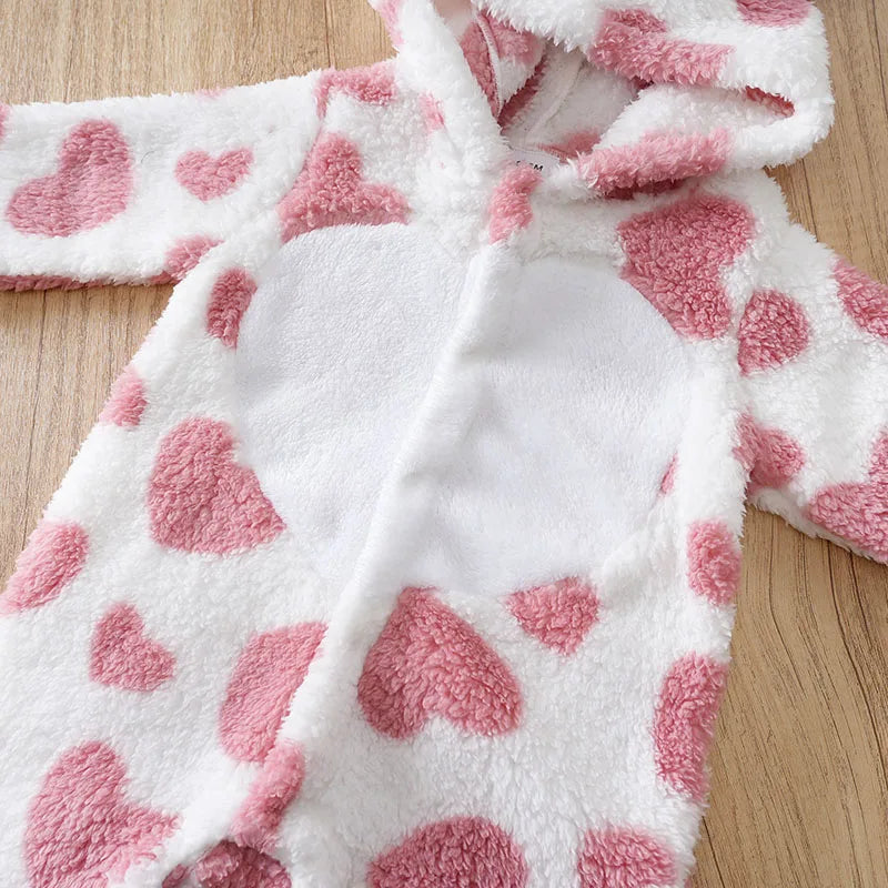 Mameluco Abrigador con Capucha y Orejitas | ¡El Estilo Más Tierno para el Invierno! (0-18M)