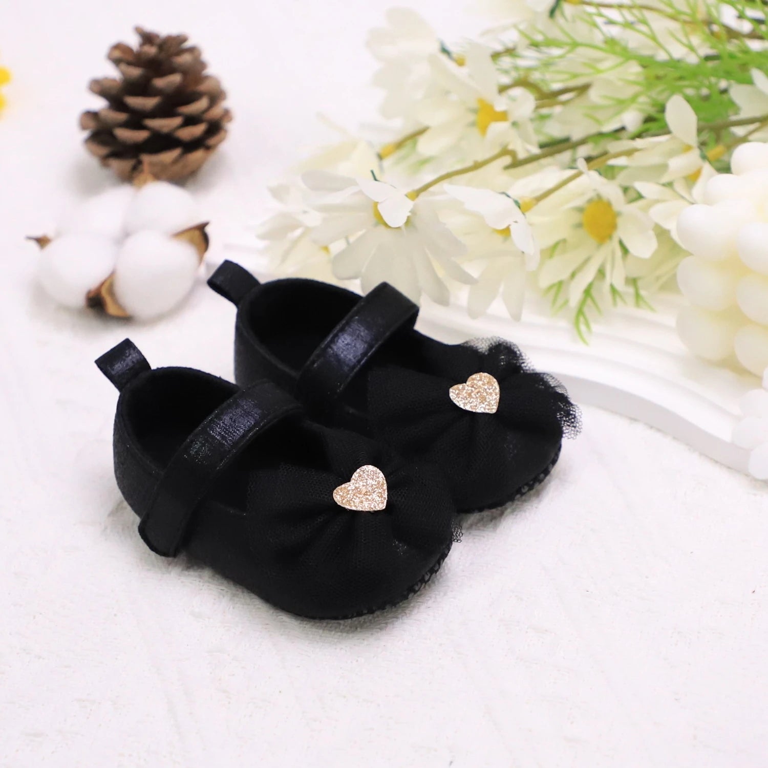 Zapatos con Moño de encaje Princesa para Primeros Pasos (0-18M)