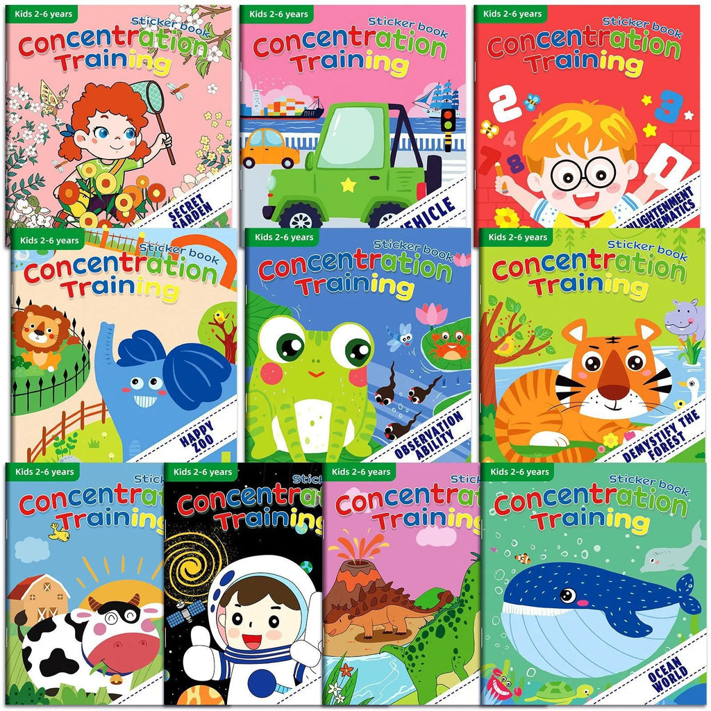 Libros Pegatinas Creativas: Foco y Habilidad Infantil 10/20 Volúmenes