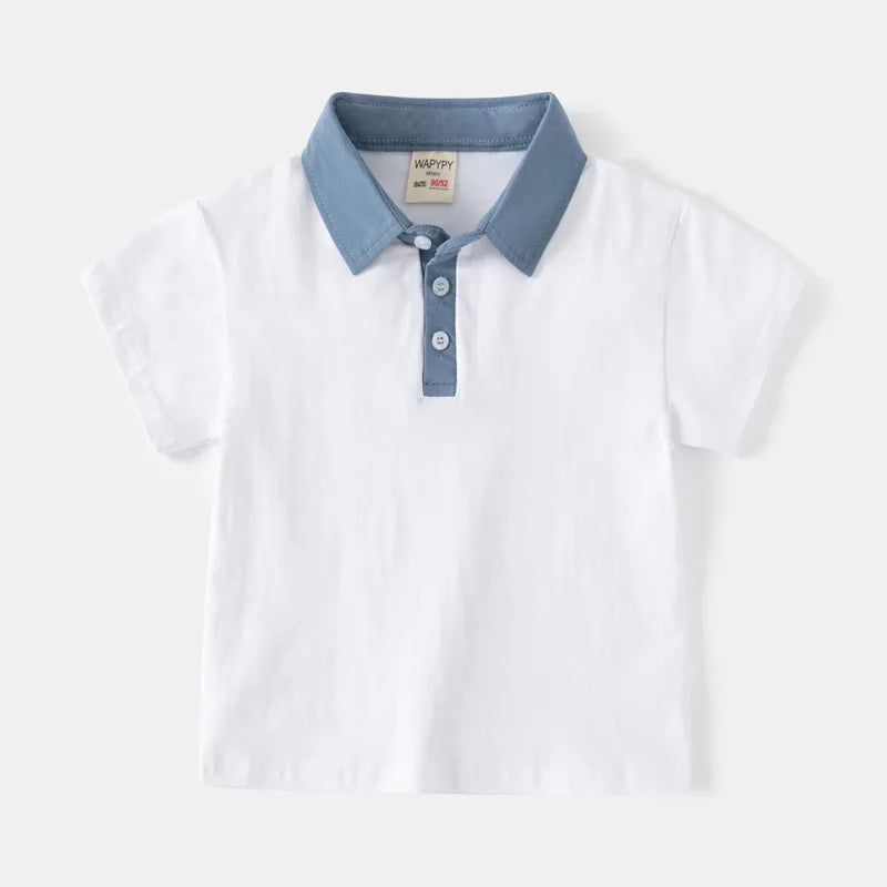 Playera Tipo Polo para Niño | Cuello Clásico y Bolsillo (12M-7T)