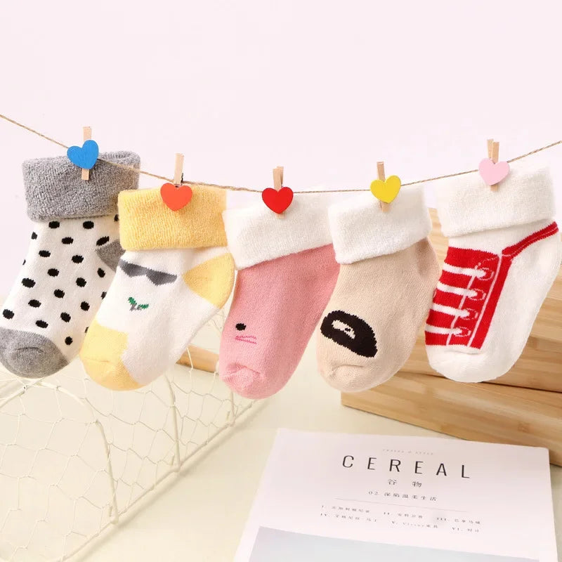 Pack 5 Pares de calcetines antideslizantes de Bebé (0-3T)