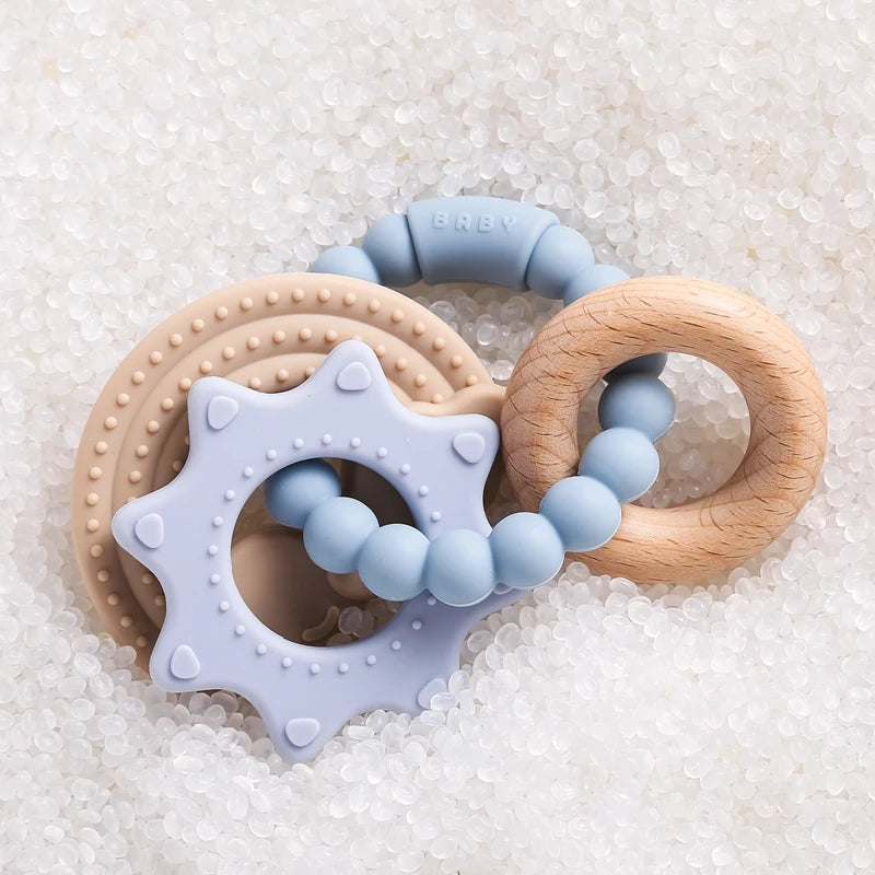 Pulsera Mordedora de Silicona (Doble Anillo) | Alivio Inmediato de la Dentición