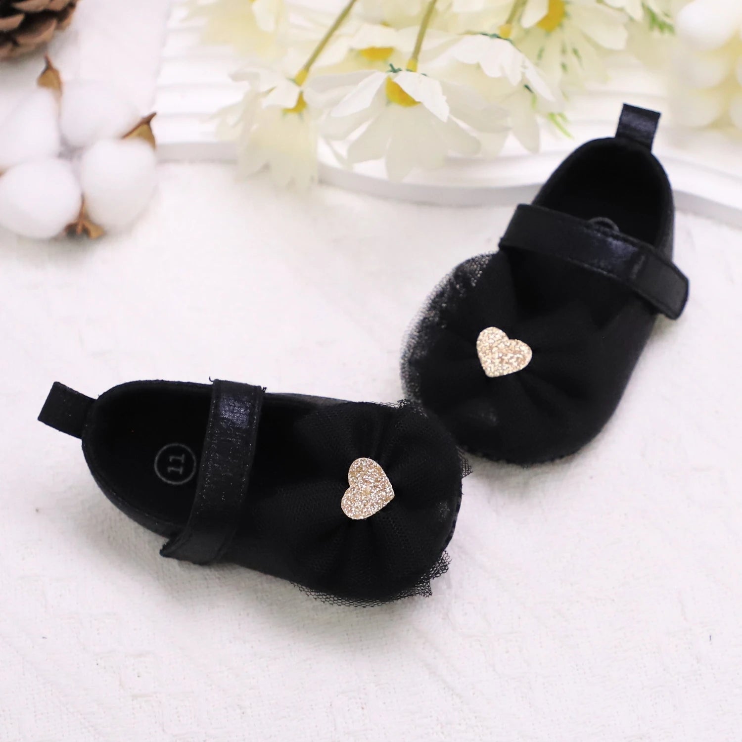 Zapatos con Moño de encaje Princesa para Primeros Pasos (0-18M)