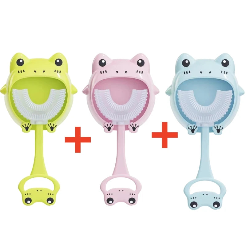Cepillo Dental Infantil 360° "U" Estilo—Divertido y Seguro