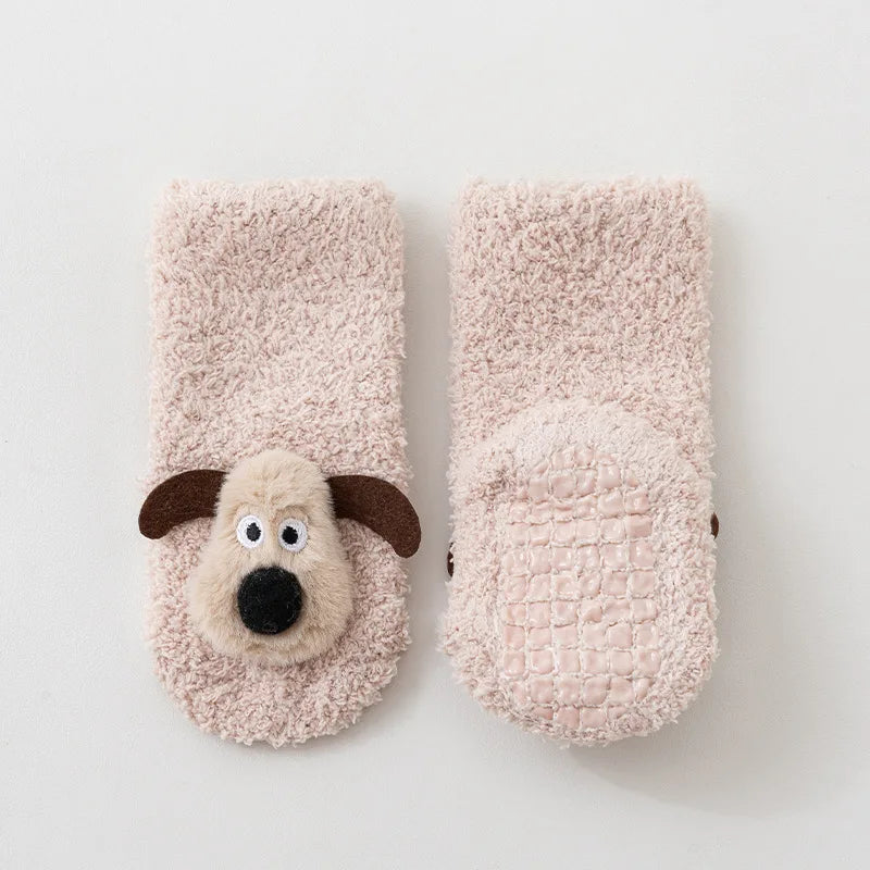 Calcetines de Perrito para Bebé | Cálidos y Antideslizantes  (12M-3T)