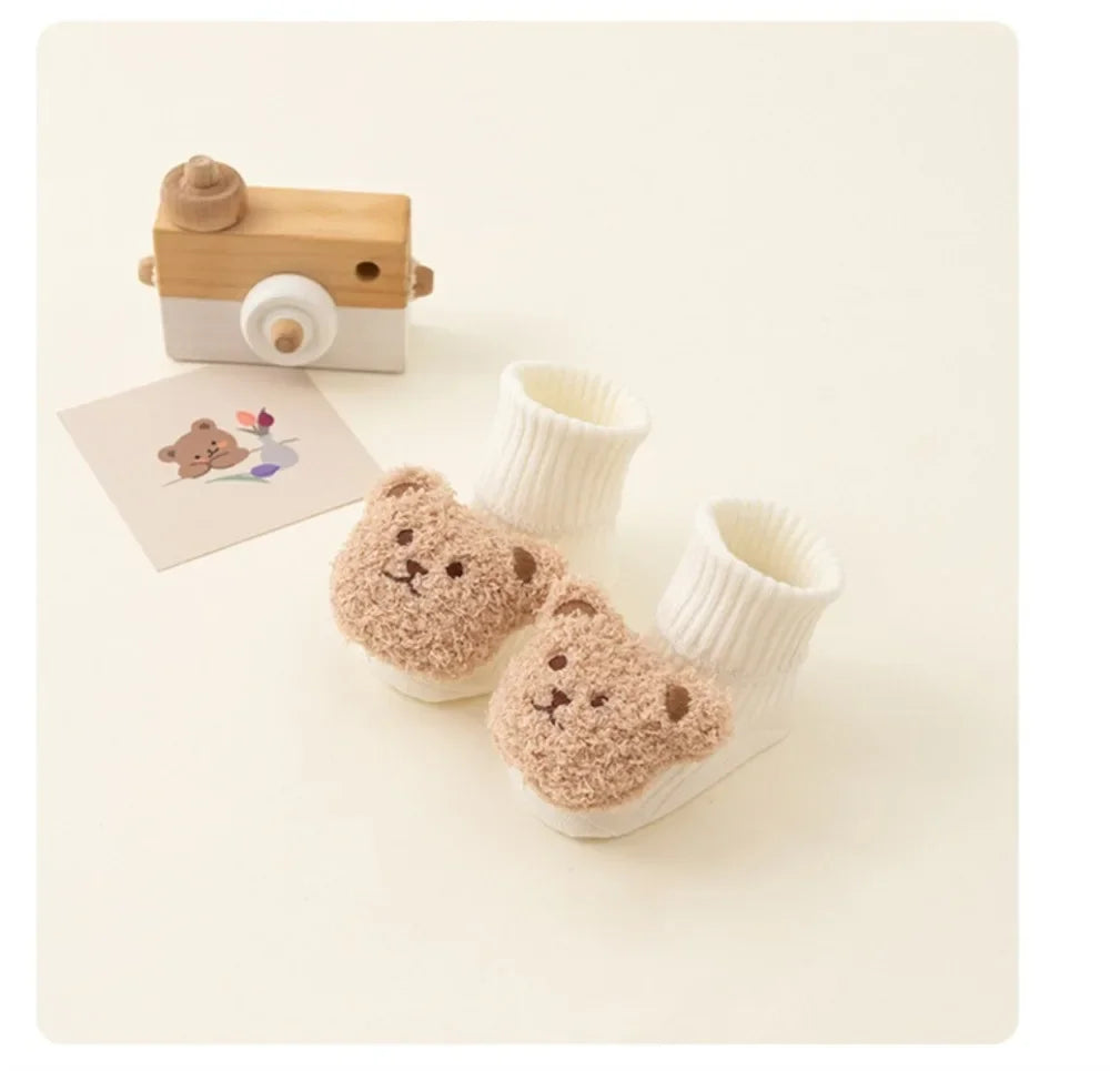 Calcetines de Oso Antideslizantes Bebé (0-3T)