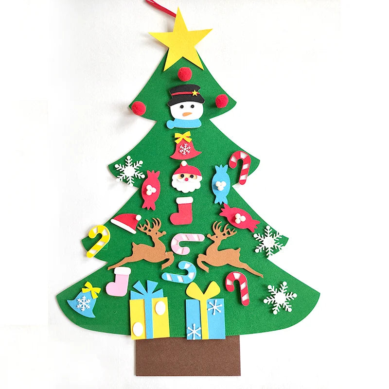 Árbol de Navidad DIY de Fieltro 3D Desmontable (Decoración Navideña Infantil)