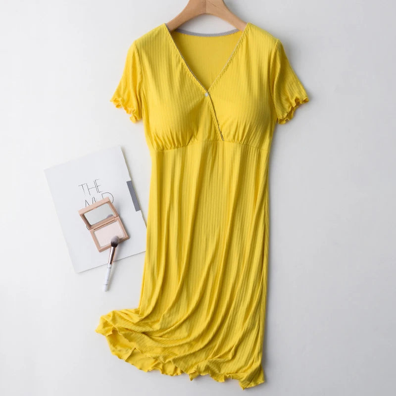 Camisón Modal de Lactancia: Elegancia y Confort Ajustable