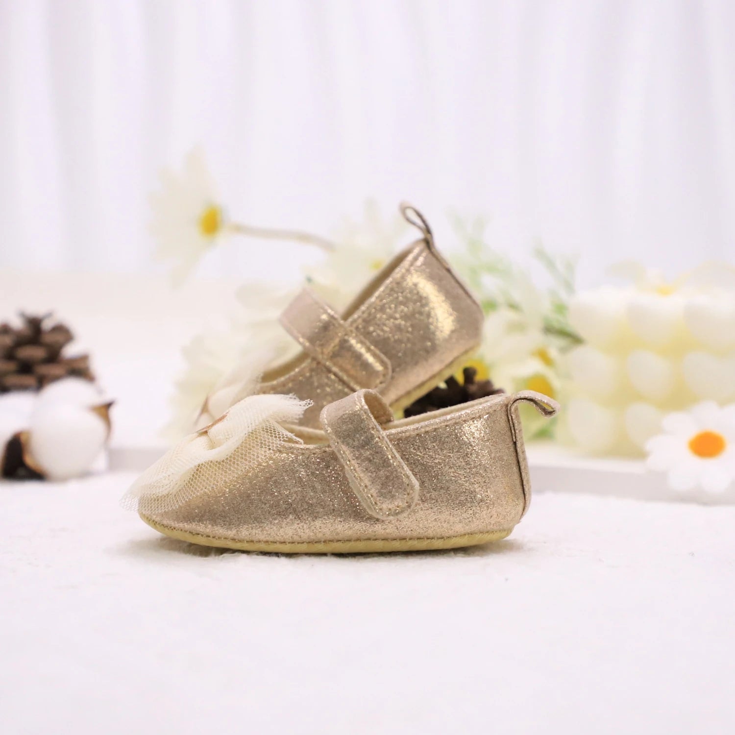 Zapatos con Moño de encaje Princesa para Primeros Pasos (0-18M)