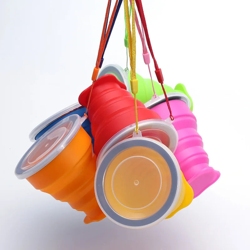Taza Plegable de Silicona 200ml con Tapa | Snack & Go Anti-Derrames