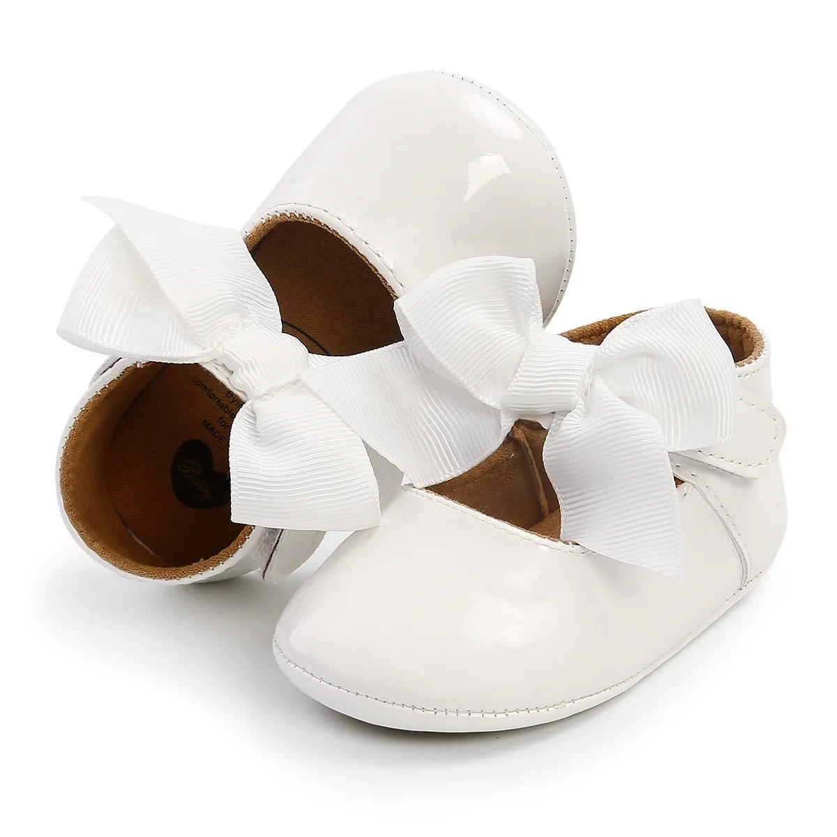 Zapatillas tipo Ballet con Moño: Elegancia Antideslizante para Bebé (0-18M)