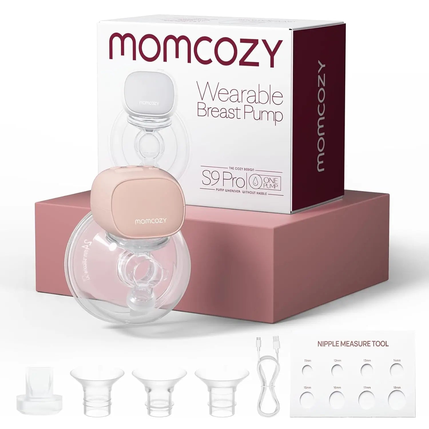 Extractor de Leche Manos Libres Momcozy S9 Pro | Doble Portátil, Batería de Larga Duración y Pantalla LED