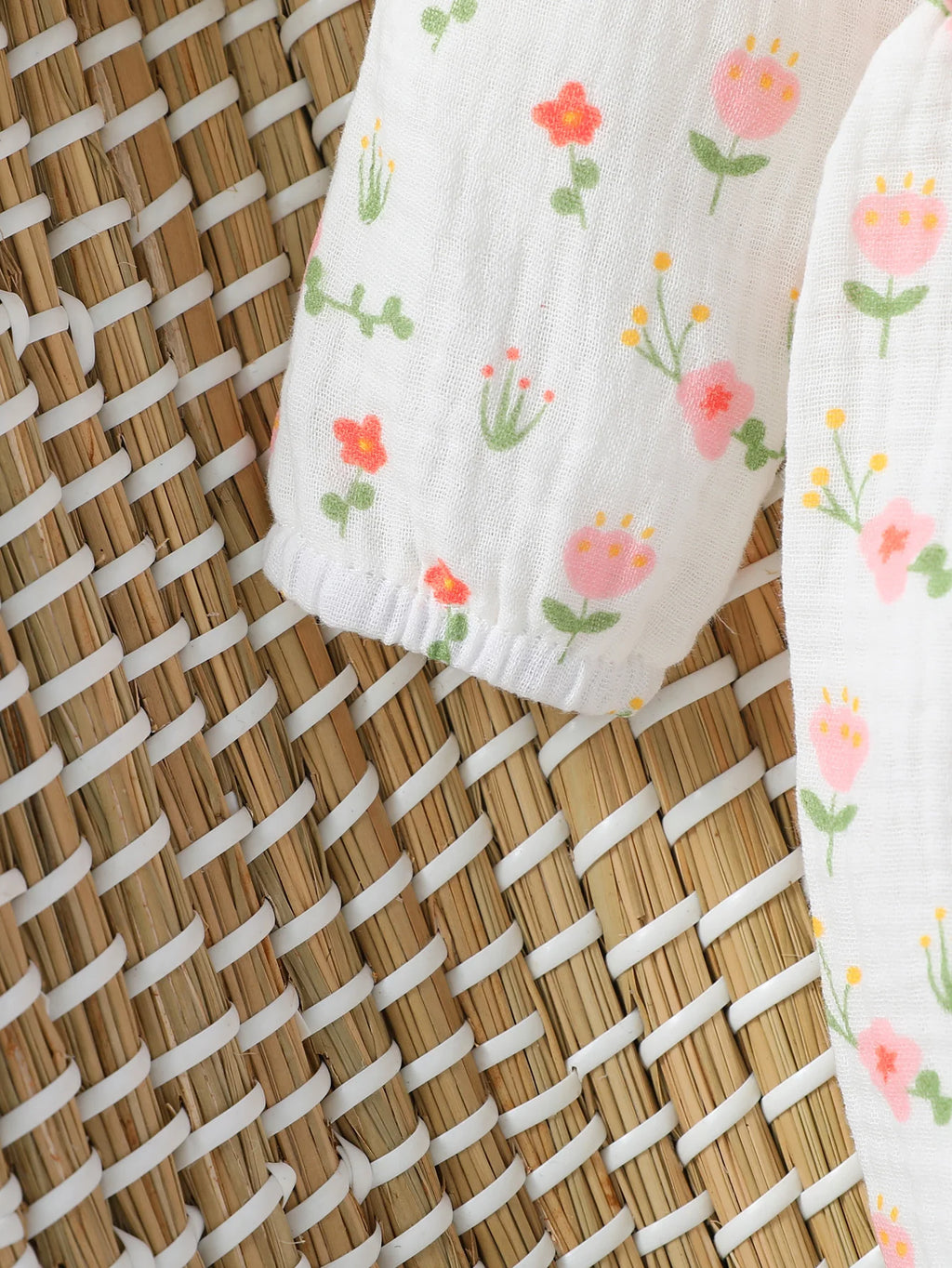 Mameluco Floral con Diadema (0-6M)