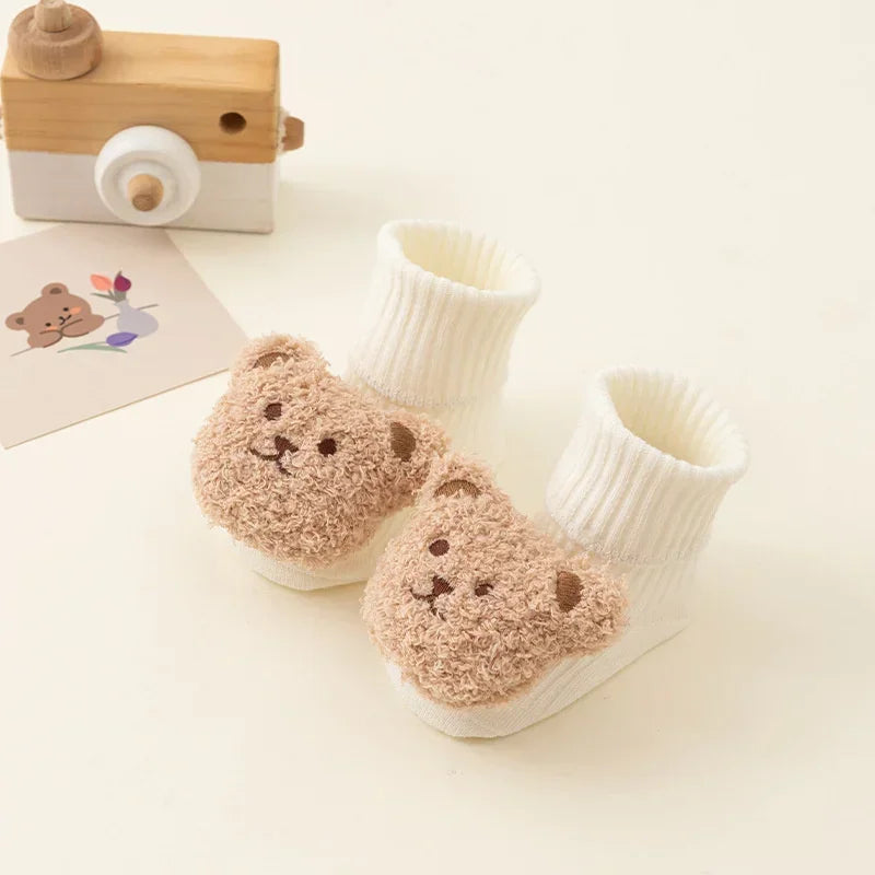 Calcetines de Oso Antideslizantes Bebé (0-3T)