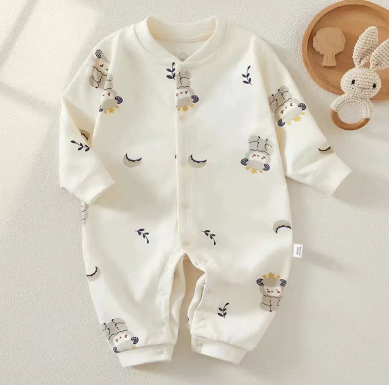 Mameluco Básico de Algodón estilo "Lounge" (0-24M)