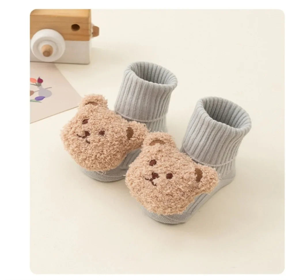 Calcetines de Oso Antideslizantes Bebé (0-3T)