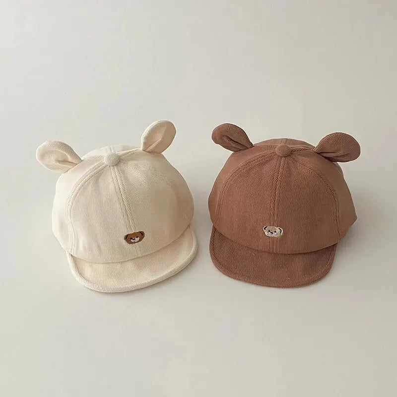 Gorra de Béisbol de Oso Kawaii: Protección Solar y Estilo Adorable (3-18M)