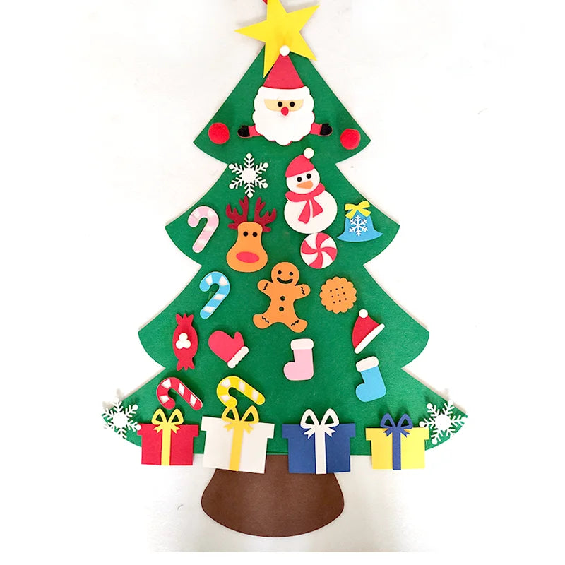 Árbol de Navidad DIY de Fieltro 3D Desmontable (Decoración Navideña Infantil)
