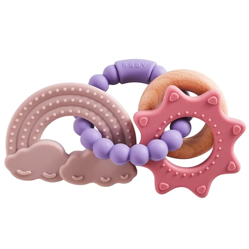 Pulsera Mordedora de Silicona (Doble Anillo) | Alivio Inmediato de la Dentición