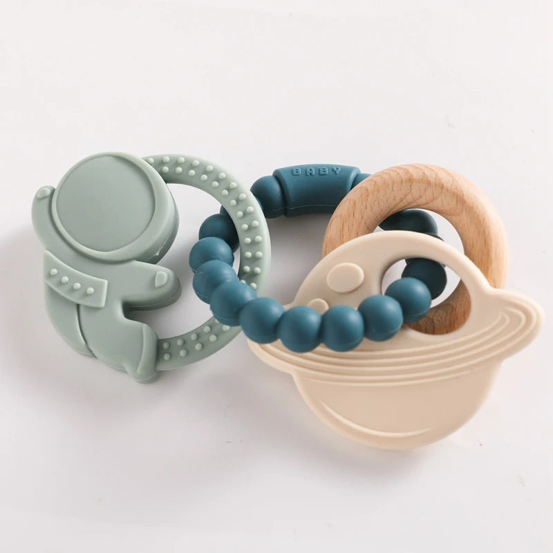 Pulsera Mordedora de Silicona (Doble Anillo) | Alivio Inmediato de la Dentición