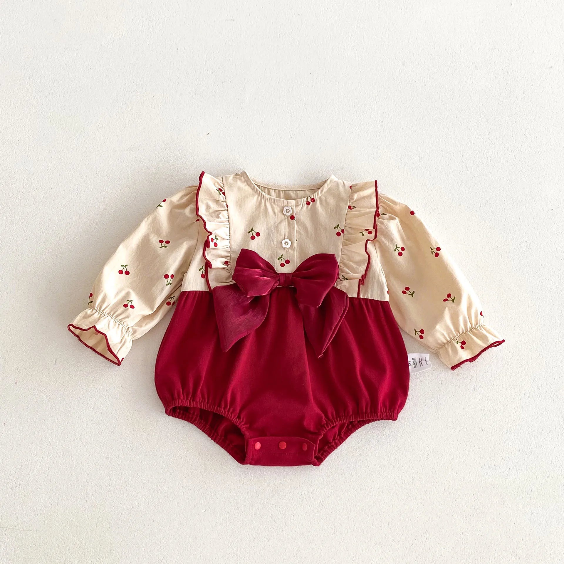 Pañalero Vestido con Cuello de Pétalo (3-24M)