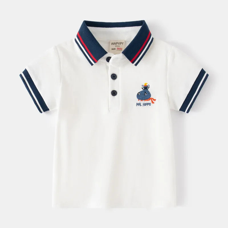 Playera Tipo Polo para Niño | Cuello Clásico y Bolsillo (12M-7T)