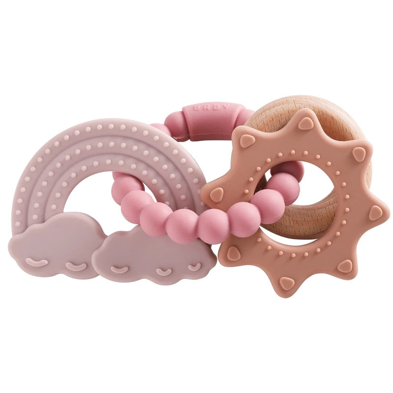 Pulsera Mordedora de Silicona (Doble Anillo) | Alivio Inmediato de la Dentición
