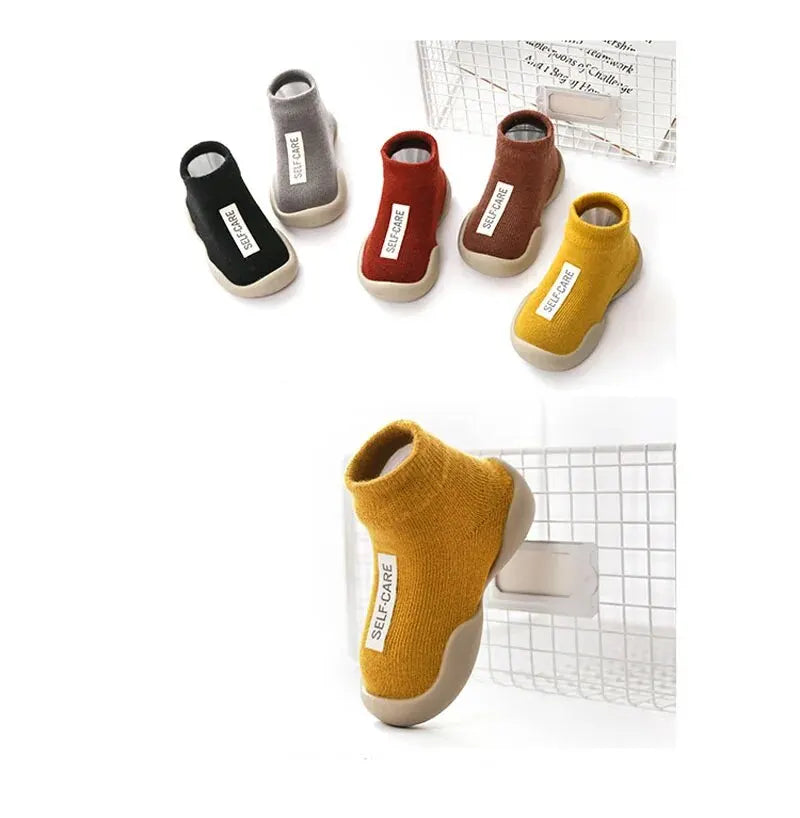 Calceta-Zapato para Primeros Pasos - Suela de Goma Antideslizante (0-24M)