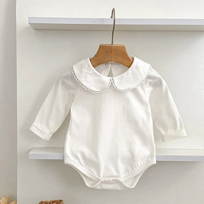 Pañalero Vestido con Cuello de Pétalo (3-24M)