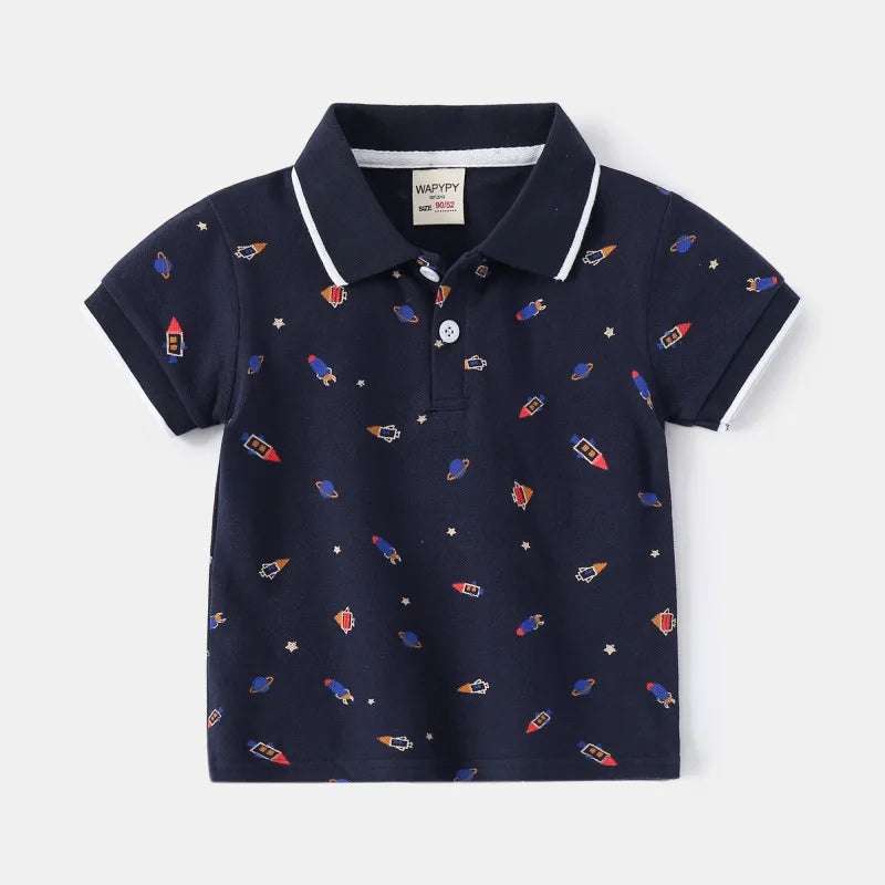 Playera Tipo Polo para Niño | Cuello Clásico y Bolsillo (12M-7T)