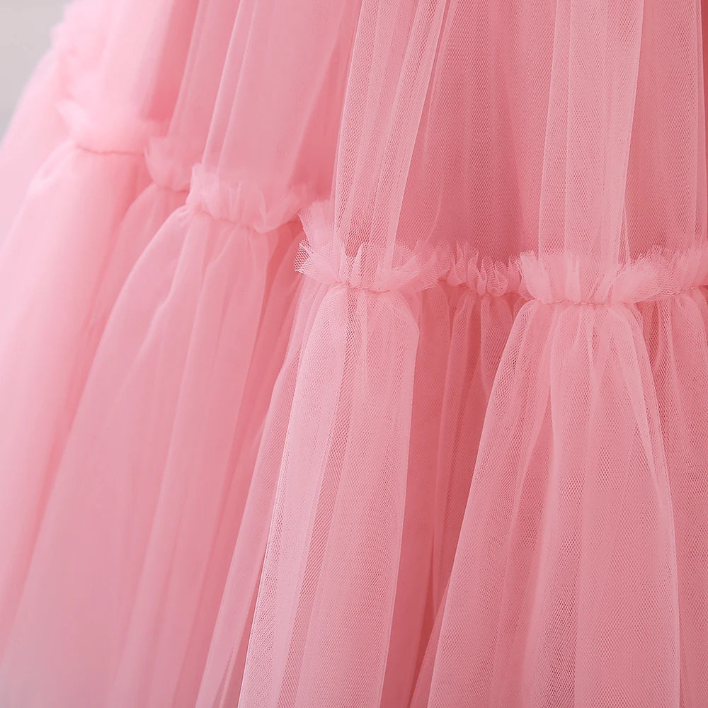 Vestido Tutú de Princesa para Bebé y Niña | Ideal para Bautizo, Primer Cumpleaños y Fiestas (6M-10T)