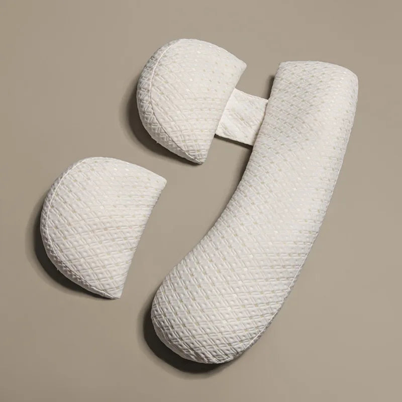 Almohada de Embarazo Multifuncional | Soporte Lumbar Ajustable, Relleno Anti-Ácaros (2 Estilos Disponibles)