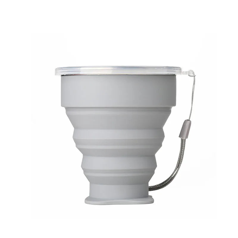 Taza Plegable de Silicona 200ml con Tapa | Snack & Go Anti-Derrames