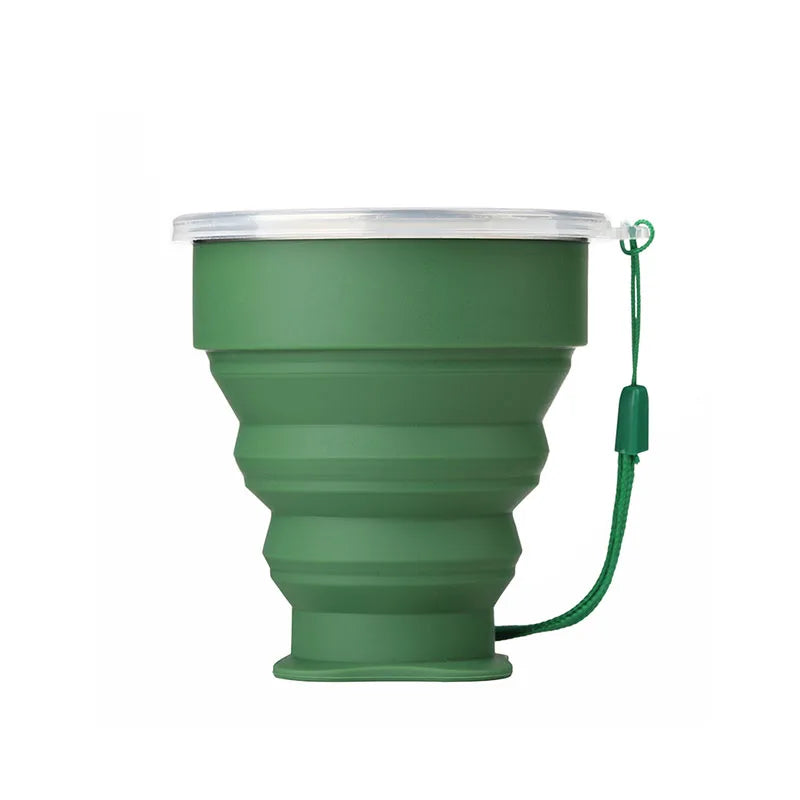 Taza Plegable de Silicona 200ml con Tapa | Snack & Go Anti-Derrames