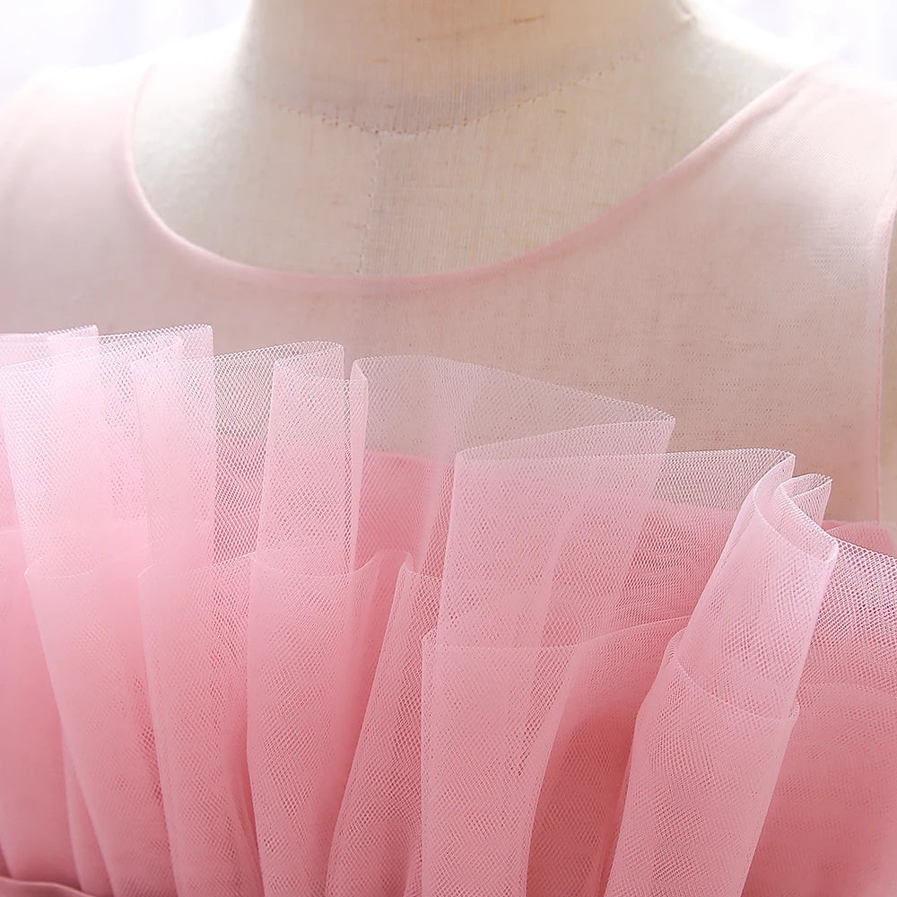 Vestido Tutú de Princesa para Bebé y Niña | Ideal para Bautizo, Primer Cumpleaños y Fiestas (6M-10T)