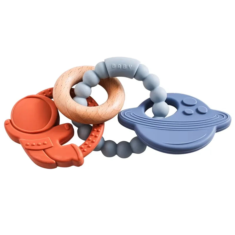 Pulsera Mordedora de Silicona (Doble Anillo) | Alivio Inmediato de la Dentición