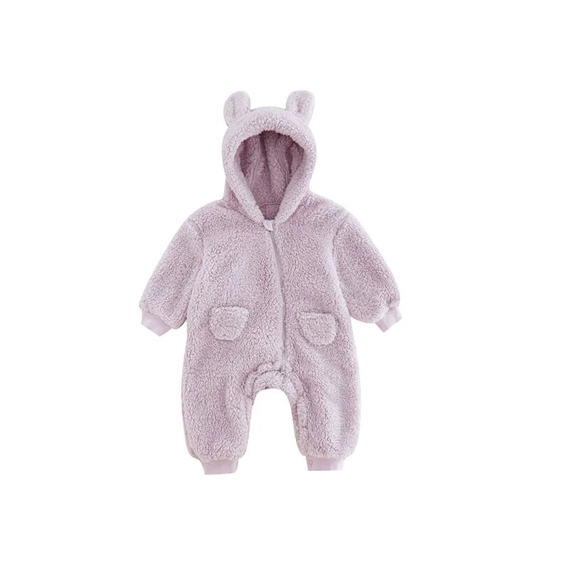 Mameluco de Lana Cálida con Capucha  (0-24M)