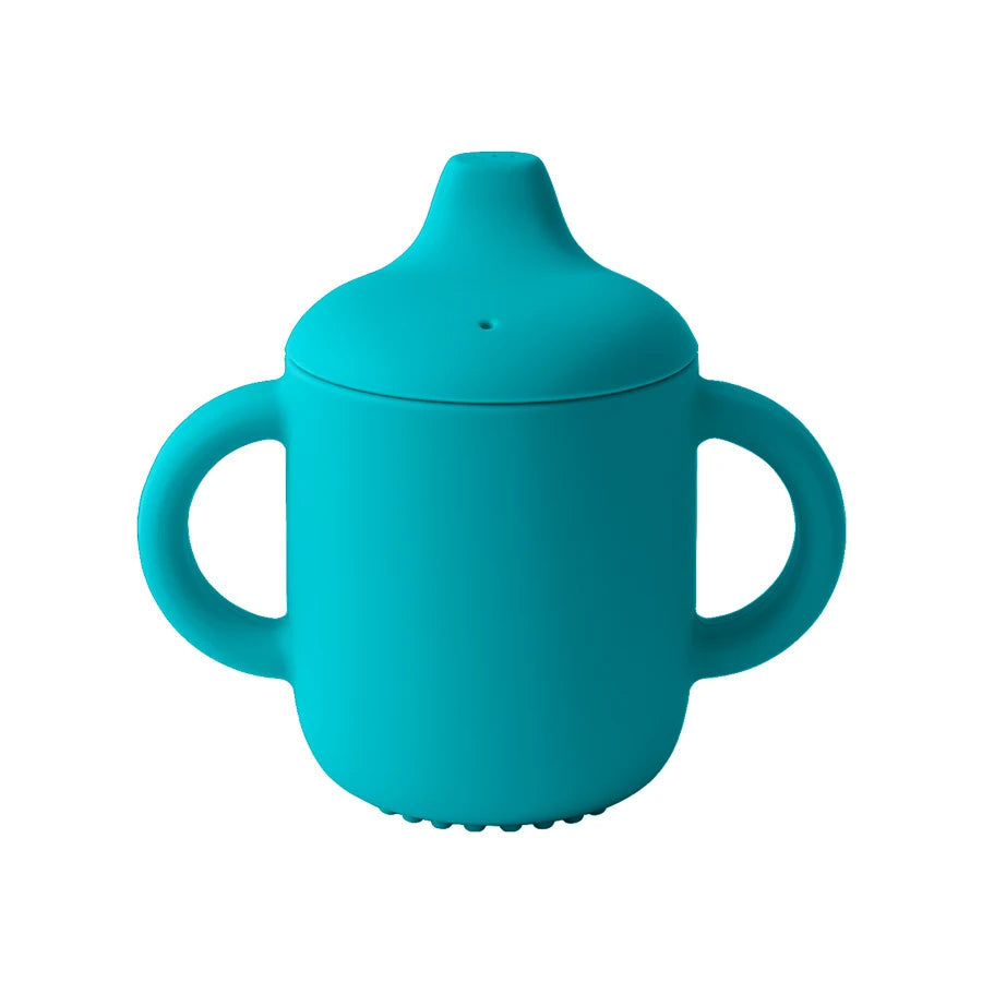 Taza de Entrenamiento de Silicona 180ml | Asas Fáciles, Antiderrame | Apta para Microondas/Lavavajillas