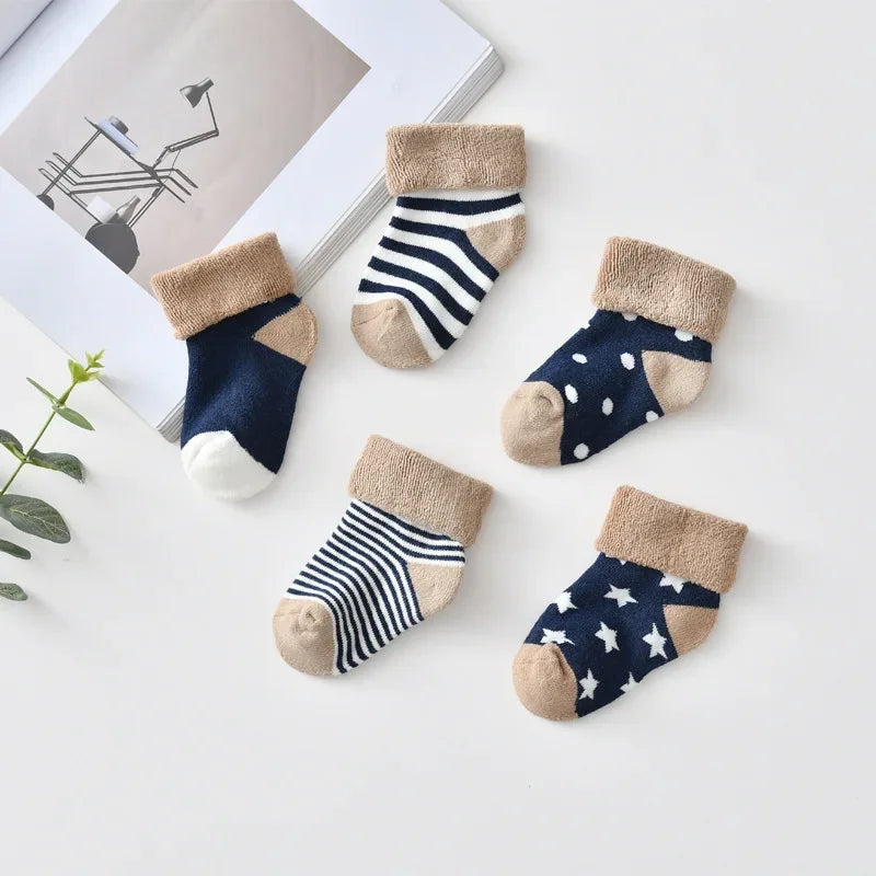 Pack 5 Pares de calcetines antideslizantes de Bebé (0-3T)
