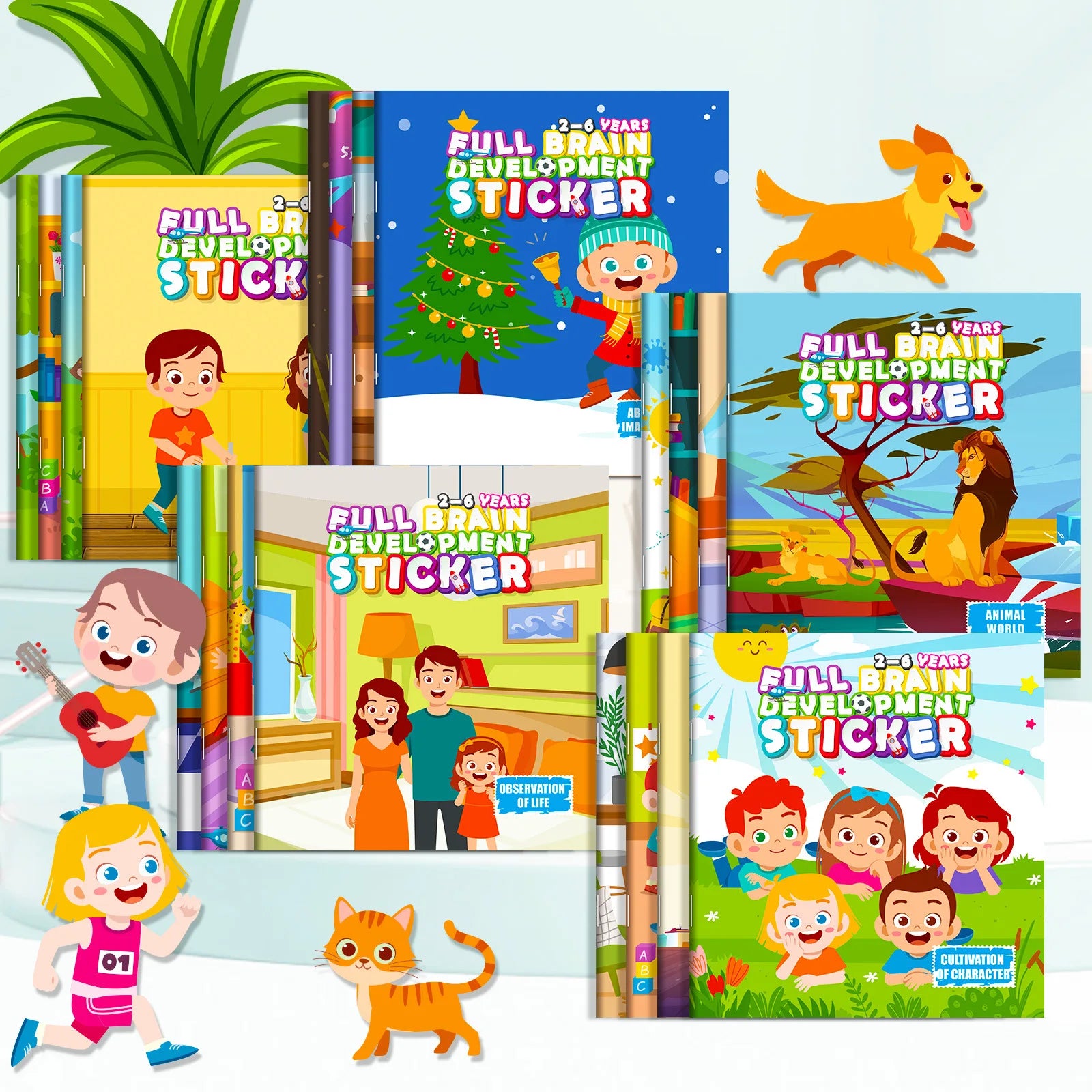 Libros Pegatinas Creativas: Foco y Habilidad Infantil 10/20 Volúmenes