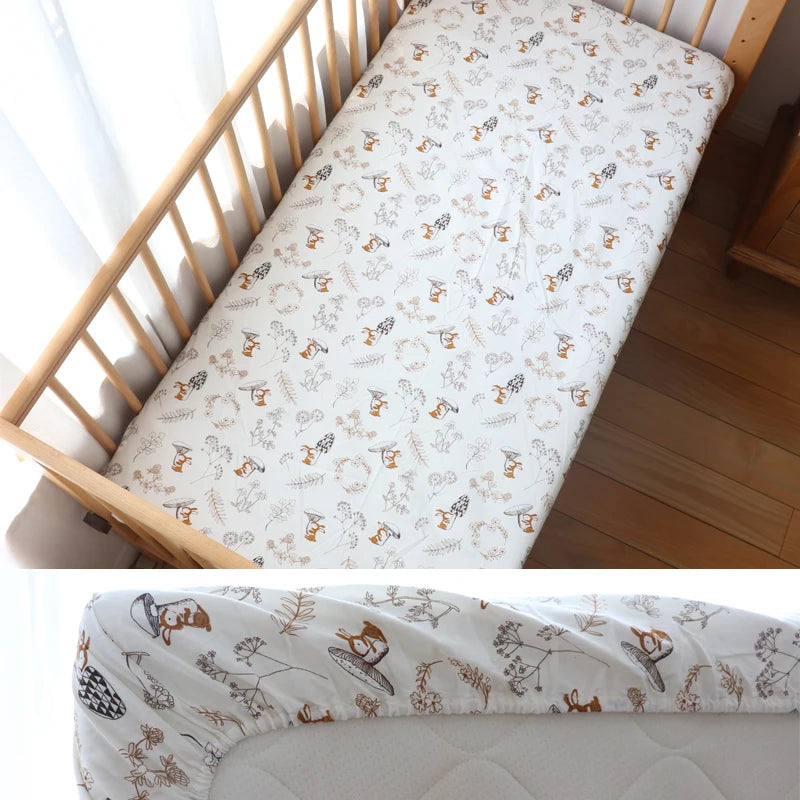 Sábana/Funda Protectora Ajustable para Colchón de Cuna (130x70 cm)